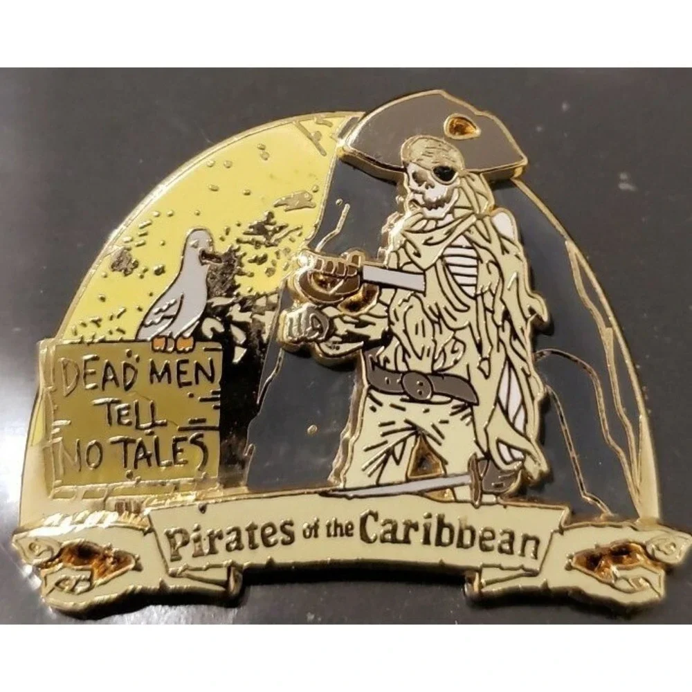 Disney Pin Pirates Skull Dead Men Preproduction Sample Artist Proof‎ 00023